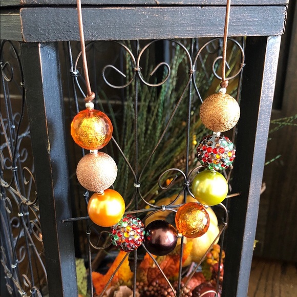 Fall’s Bounty Adjustable Bead Necklace - Picture 3 of 4